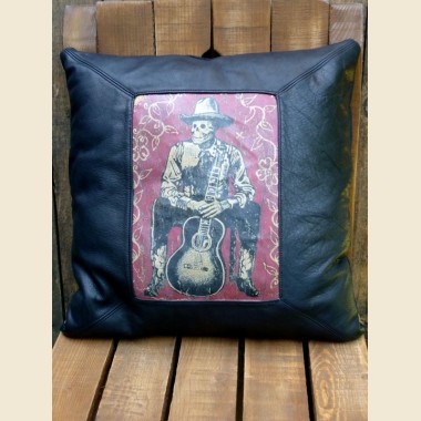 Mariachi leather pillow