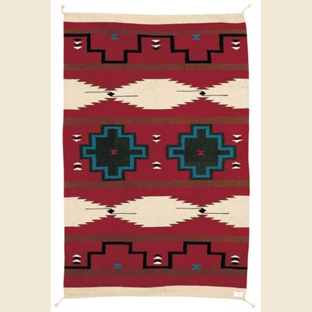 Mayan design wool rug