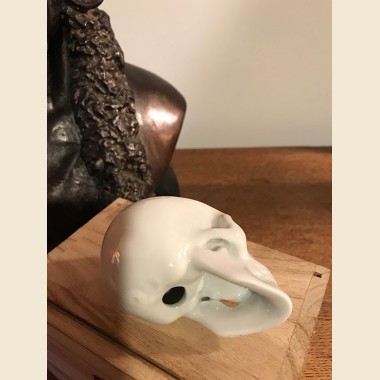 Crâne en porcelaine blanche