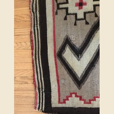Grand tapis dessin navajo