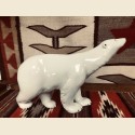 White crackle glazed bear in Pompon style