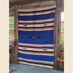 Hacienda style turquoise blanket