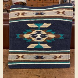 Coussin navajo en laine Bleu Beige