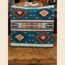 copy of Navajo cushion in ecru and brown wool