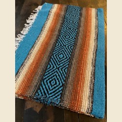 copy of Blue and Orange Peyote Blanket